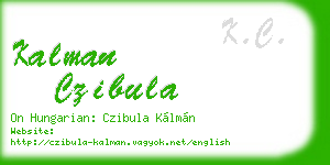 kalman czibula business card